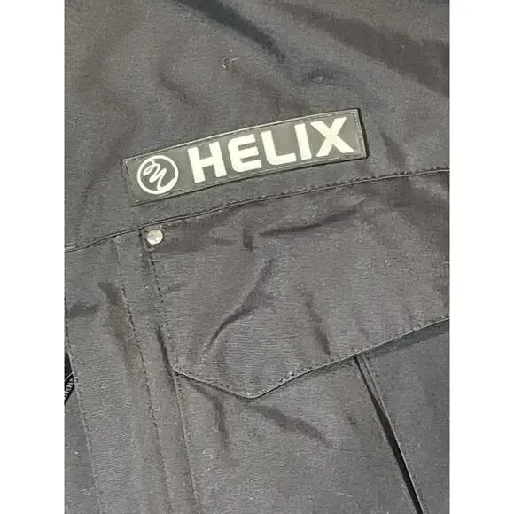 Helix Snowboarding Jacket Mens L Black White Logo